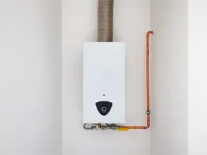 Gas tankless water heater installed in a Niceville FL garage