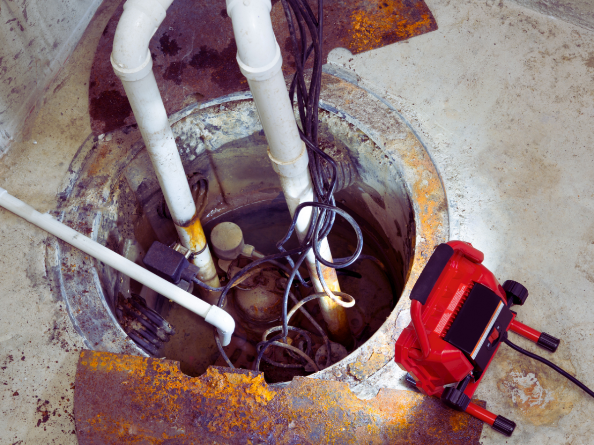 sump pump making unusual noises about to be repaired
