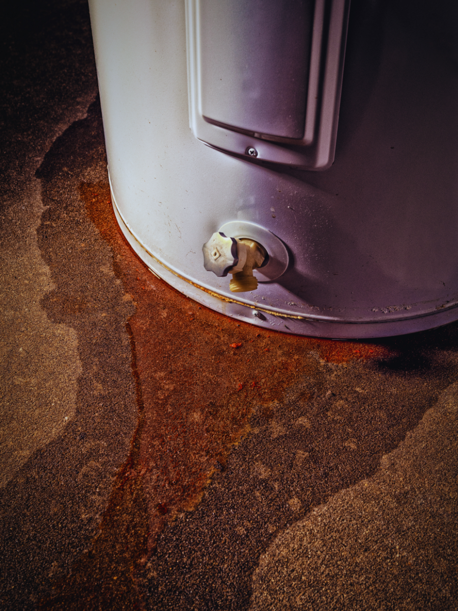 Water heater affected by hard water